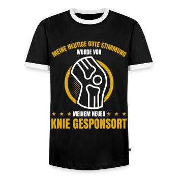 Meine Heutige Gute Stimmung Wurde Von Meinem Neuen - Männer Kontrast-T-Shirt - Schwarz/Weiß - Vorne - AI Model Female 172 light (172cm) & AI Model Male 178 light (178cm)
