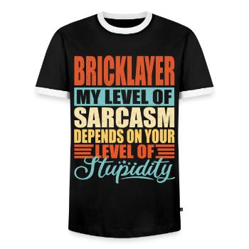 Mason sarcasm Funny mason - Men's Ringer Shirt - black/white - Front - AI Model Female 172 light (172cm) & AI Model Male 178 light (178cm)