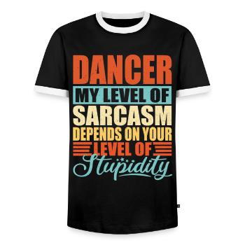 Tänzerin Tänzer Tanzen Geschenk - Männer Kontrast-T-Shirt - Schwarz/Weiß - Vorne - AI Model Female 172 light (172cm) & AI Model Male 178 light (178cm)