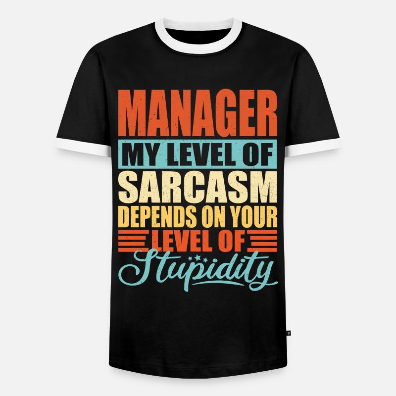 Manager sarkasmus Lustiger Manager - Männer Kontrast-T-Shirt - Schwarz/Weiß