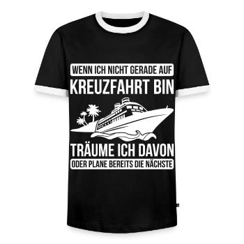 Wenn Ich Nicht Gerade Auf Kreuzfahrt Bin Geschenk - Männer Kontrast-T-Shirt - Schwarz/Weiß - Vorne - AI Model Female 172 light (172cm) & AI Model Male 178 light (178cm)