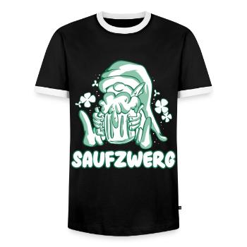 Gartenzwerg Für Gartenzwerg Liebhaber Gärtner Lust - Männer Kontrast-T-Shirt - Schwarz/Weiß - Vorne - AI Model Female 172 light (172cm) & AI Model Male 178 light (178cm)