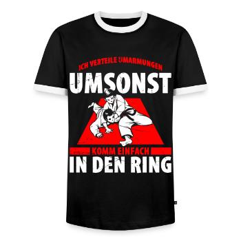 Judo Für Judoka Judo Kämpfer Judo Trainer Judo - Männer Kontrast-T-Shirt - Schwarz/Weiß - Vorne - AI Model Female 172 light (172cm) & AI Model Male 178 light (178cm)