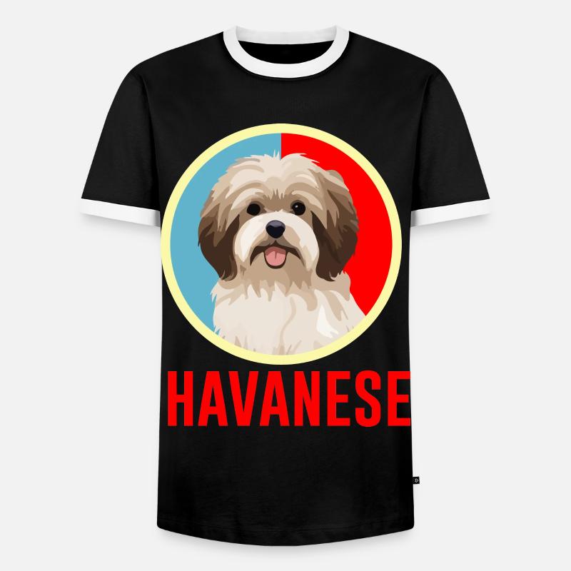 Havanese Retro - Men's Ringer Shirt - black/white