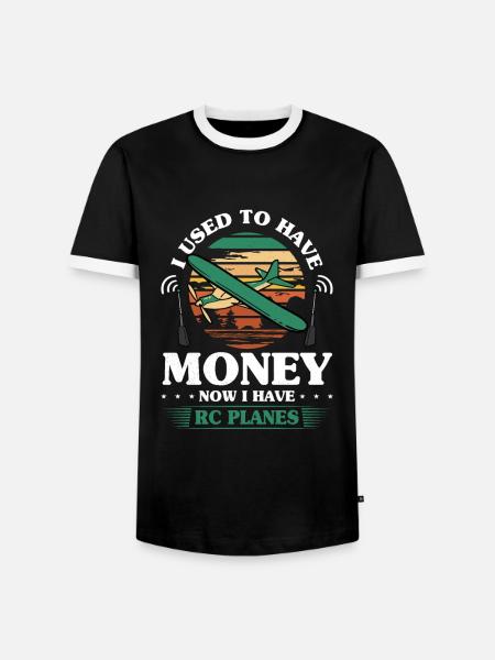 RC-Flugzeug RC-Flugzeug - Männer Kontrast-T-Shirt - Schwarz/Weiß