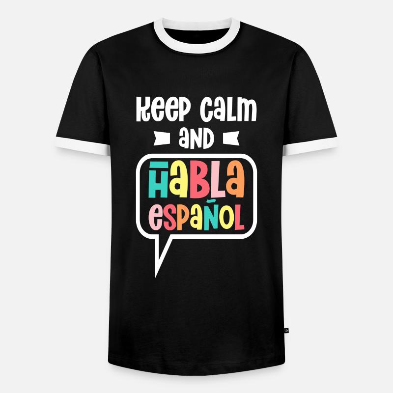 Spanischlehrerin Maestra Bilinguale Lehrerin - Männer Kontrast-T-Shirt - Schwarz/Weiß