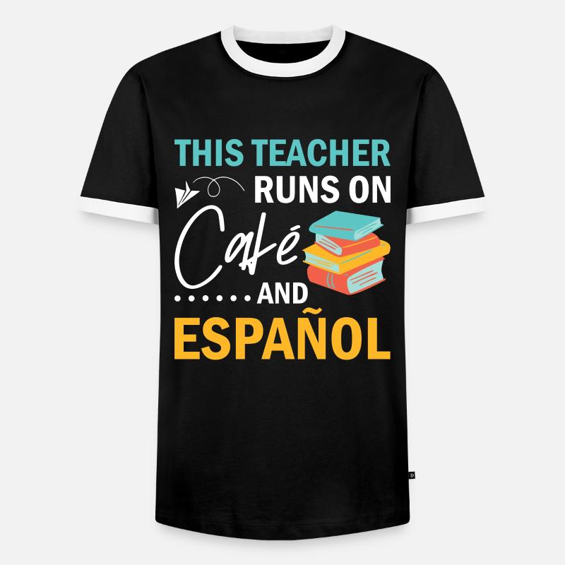 Spanischlehrerin Maestra Bilinguale Lehrerin - Männer Kontrast-T-Shirt - Schwarz/Weiß
