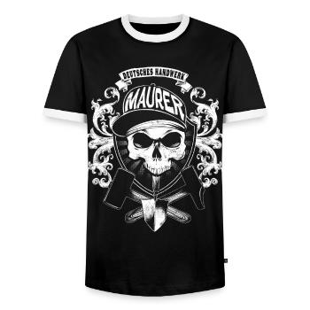 Maurer - Männer Kontrast-T-Shirt - Schwarz/Weiß - Vorne - AI Model Female 172 light (172cm) & AI Model Male 178 light (178cm)