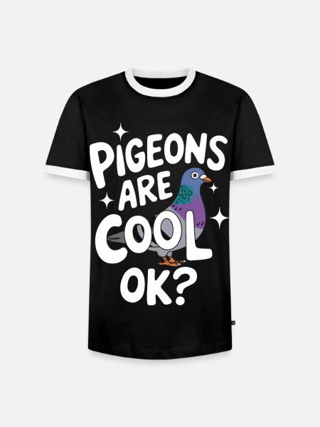 Taube Tauben Tier Vogel - Männer Kontrast-T-Shirt - Schwarz/Weiß
