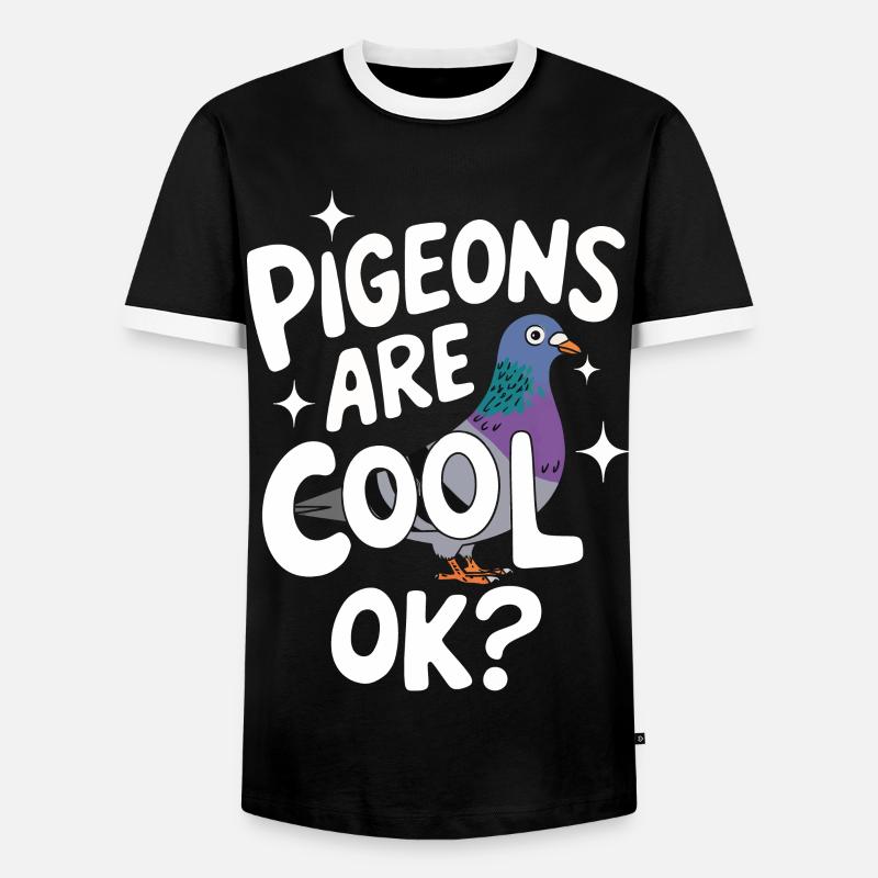 Taube Tauben Tier Vogel - Männer Kontrast-T-Shirt - Schwarz/Weiß