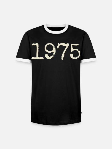 1975 Birthday Gift - Awesome since 1975 - Men's Ringer Shirt - black/white