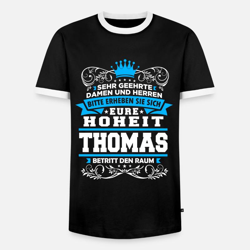 Eure Hoheit - Thomas - Männer Kontrast-T-Shirt - Schwarz/Weiß