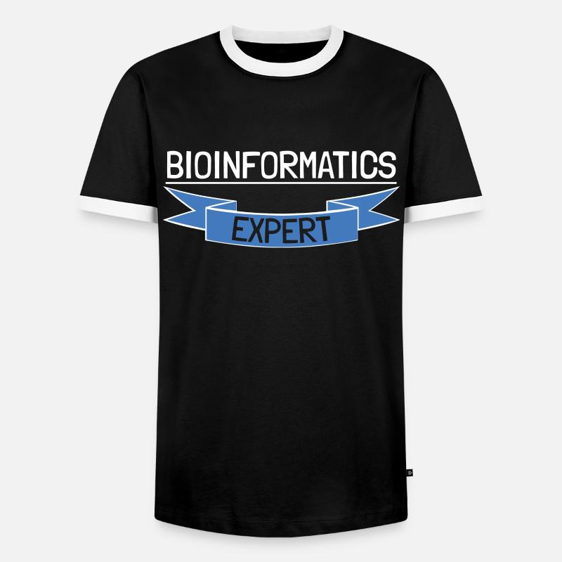 Bioinformatics Expert - Men's Ringer Shirt - black/white
