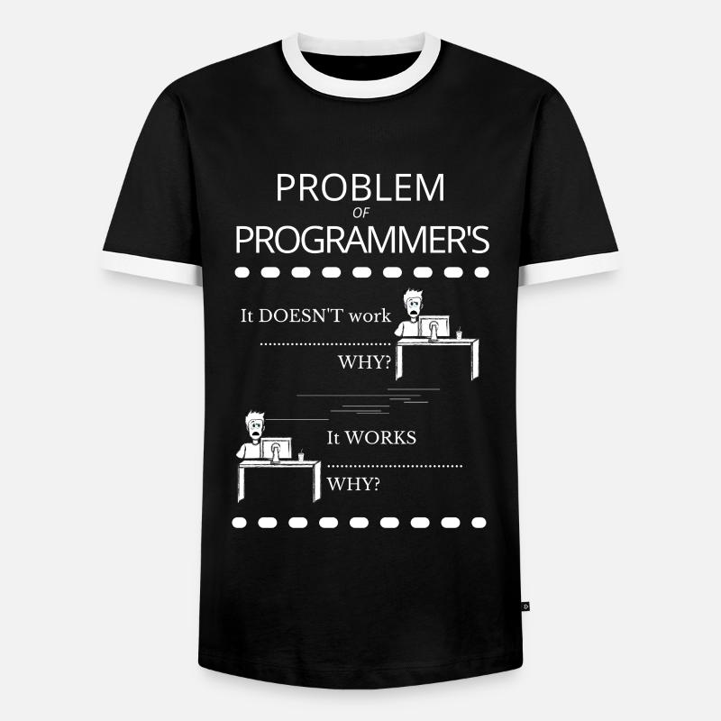 Lustiges Programmierer Problem - Männer Kontrast-T-Shirt - Schwarz/Weiß