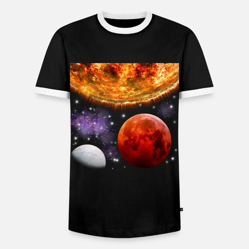 Space - Men's Ringer Shirt - black/white