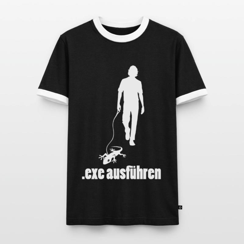 Computer Scientist Programmer Run Admin exe Men's Ringer Shirt