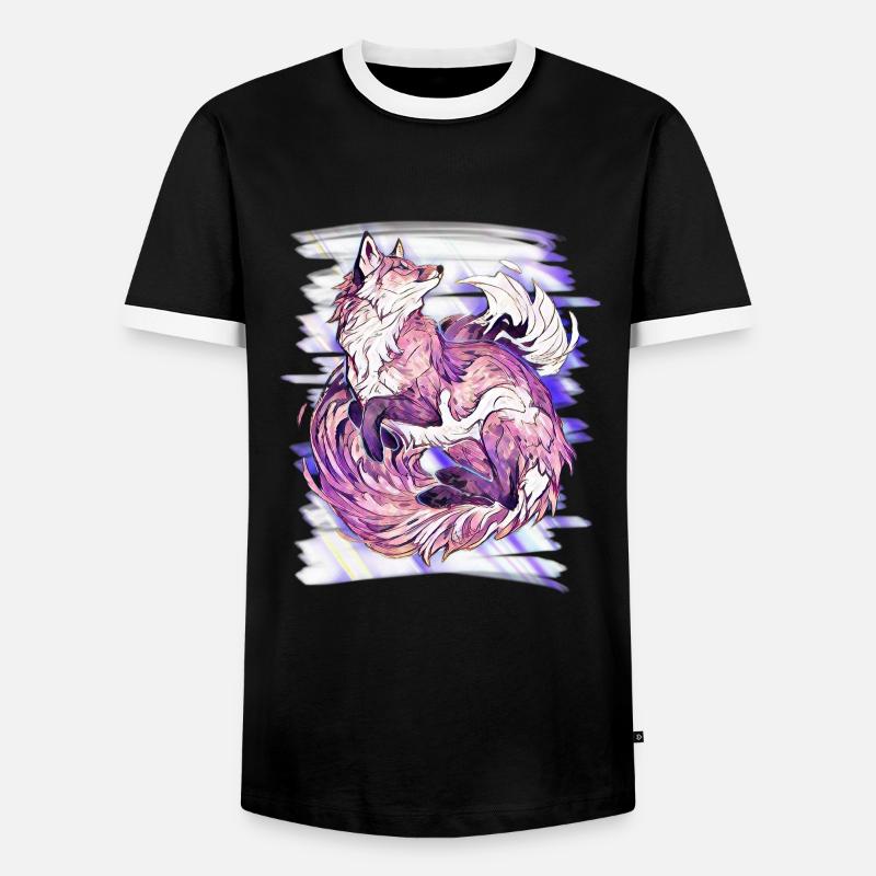 Fox - Men's Ringer Shirt - black/white