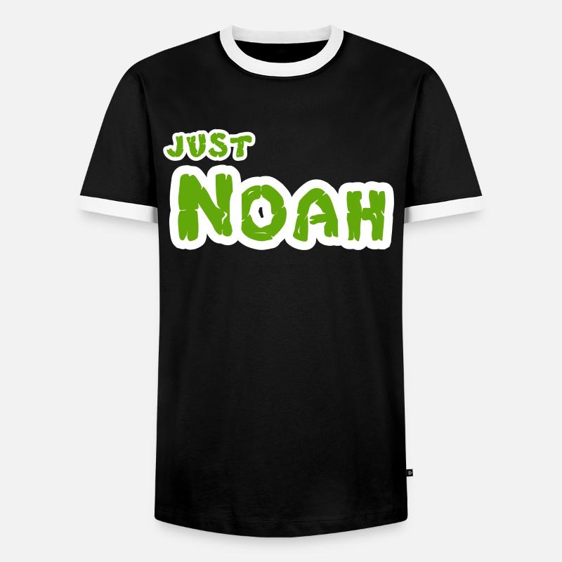 Noah Name - Männer Kontrast-T-Shirt - Schwarz/Weiß