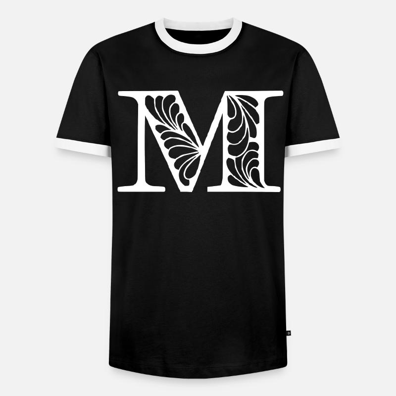 M - Männer Kontrast-T-Shirt - Schwarz/Weiß