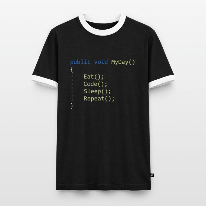 C # Eat Code Sleep Repeat - Programmeur T-shirt contrasté Homme
