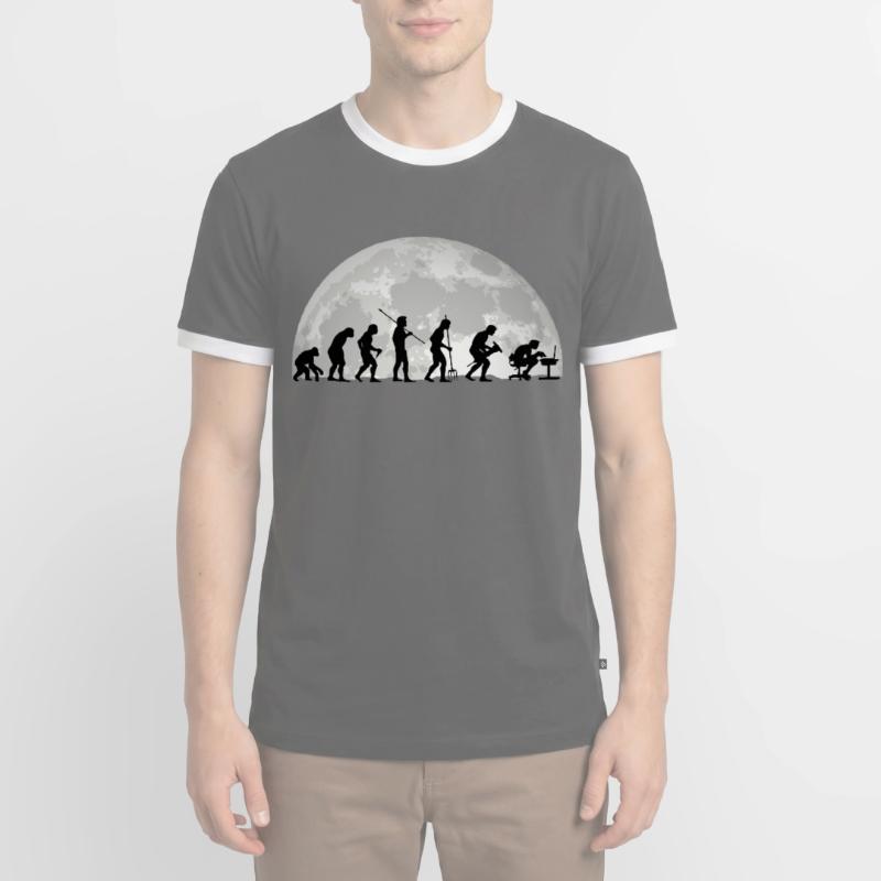 Evolution Geek Programmeur d’ordinateur cadeau T-shirt contrasté Homme