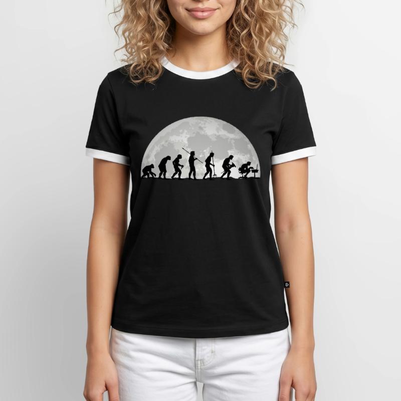 Evolution Geek Computer Programmierer Geschenk Männer Kontrast-T-Shirt