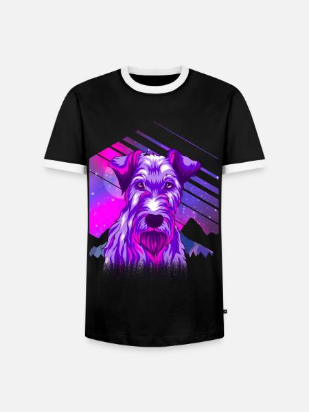 Irish Terrier Hund Geschenk - Männer Kontrast-T-Shirt - Schwarz/Weiß
