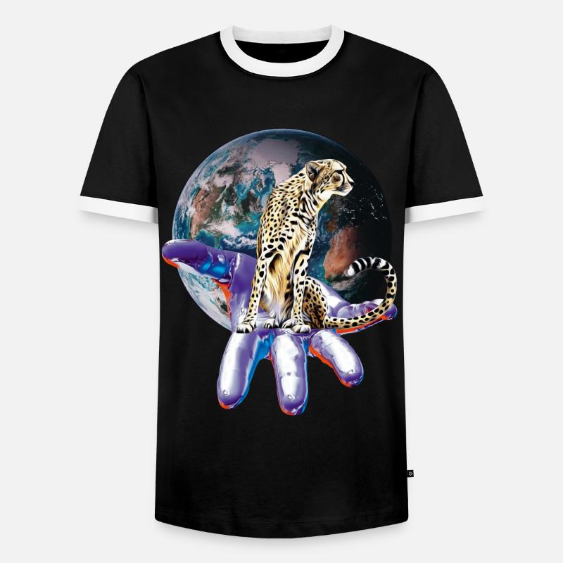 cheetah - Men's Ringer Shirt - black/white