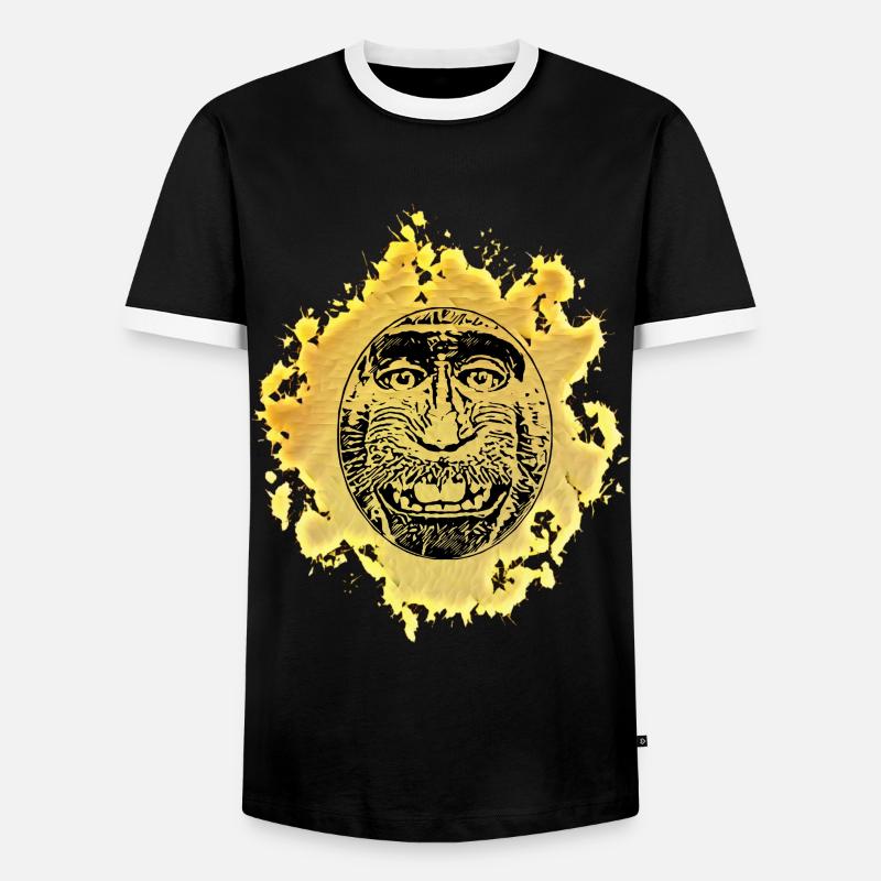 Affe - Männer Kontrast-T-Shirt - Schwarz/Weiß