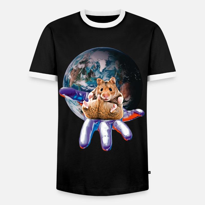Hamster - Männer Kontrast-T-Shirt - Schwarz/Weiß