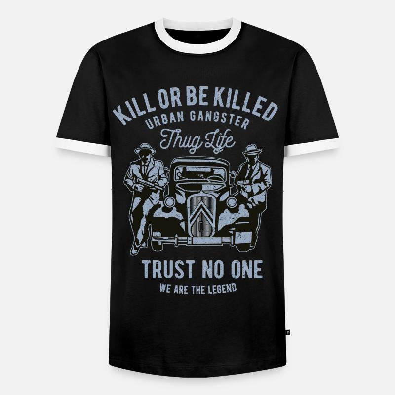 Kill Or Be Killed - Men's Ringer Shirt - black/white