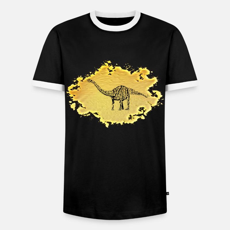 Dinosaurs - Men's Ringer Shirt - black/white