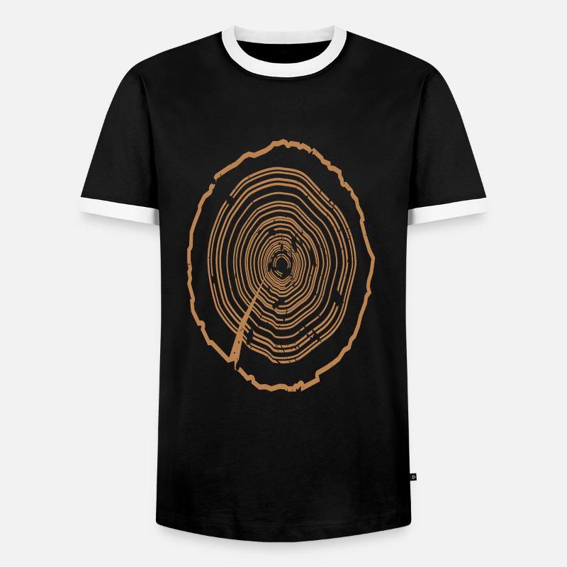 Grate - Men's Ringer Shirt - black/white