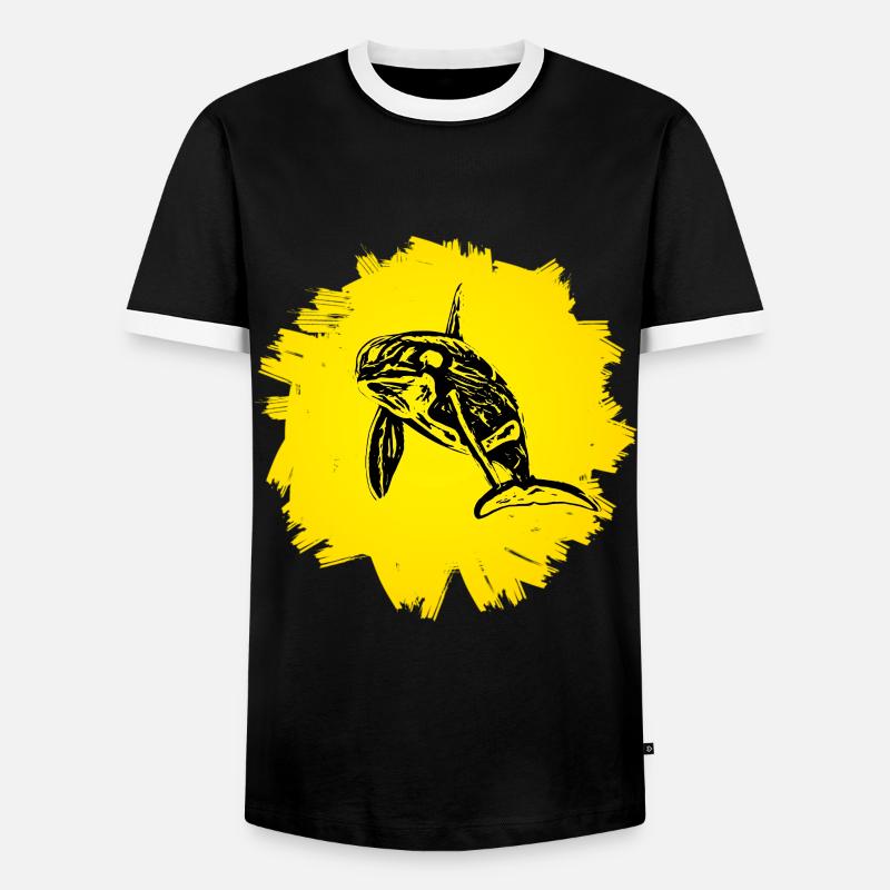 Orca - Männer Kontrast-T-Shirt - Schwarz/Weiß