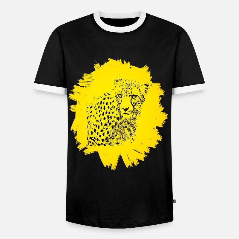 cheetah - Men's Ringer Shirt - black/white