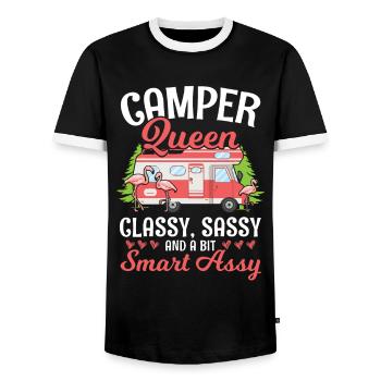 Camper Queen - T-shirt contrasté Homme - noir/blanc - Devant - AI Model Female 172 light (172cm) & AI Model Male 178 light (178cm)