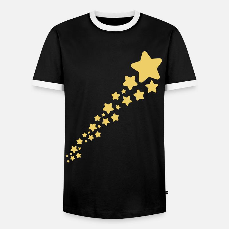 Sternschnuppe - Männer Kontrast-T-Shirt - Schwarz/Weiß