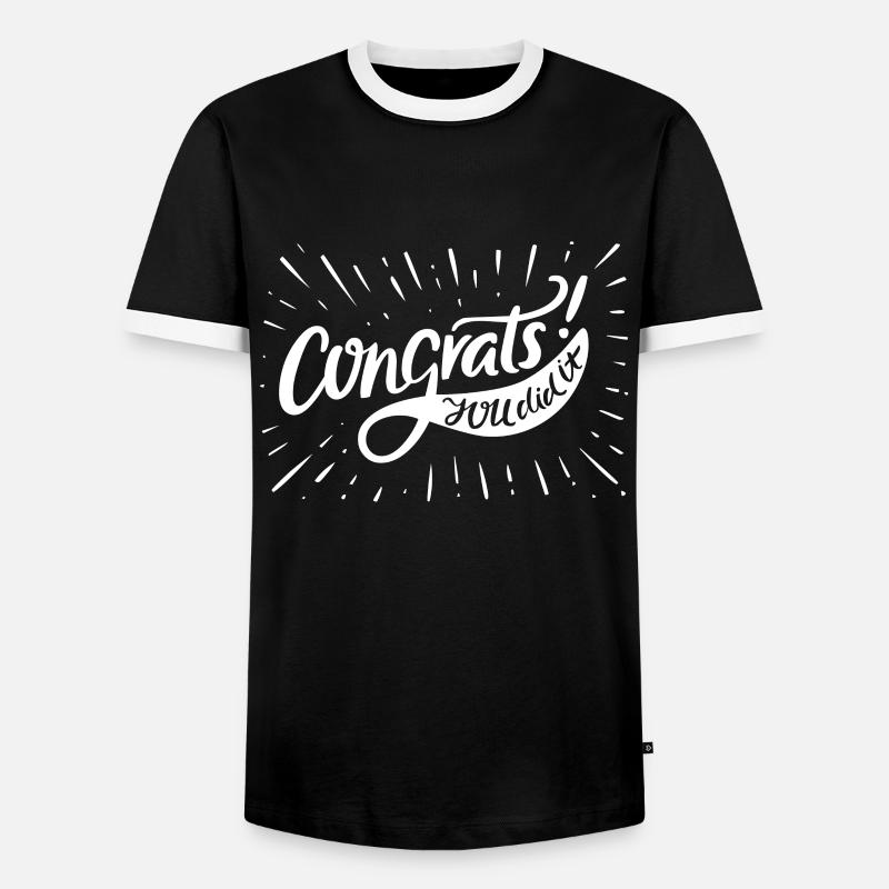 Congrats - Männer Kontrast-T-Shirt - Schwarz/Weiß