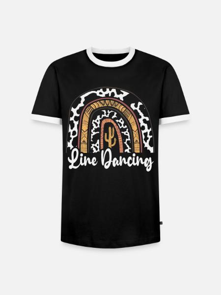 Linedance Line Dance - Männer Kontrast-T-Shirt - Schwarz/Weiß