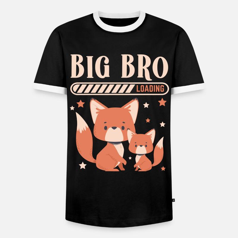 Großer Bruder Loading Big Bro - Männer Kontrast-T-Shirt - Schwarz/Weiß