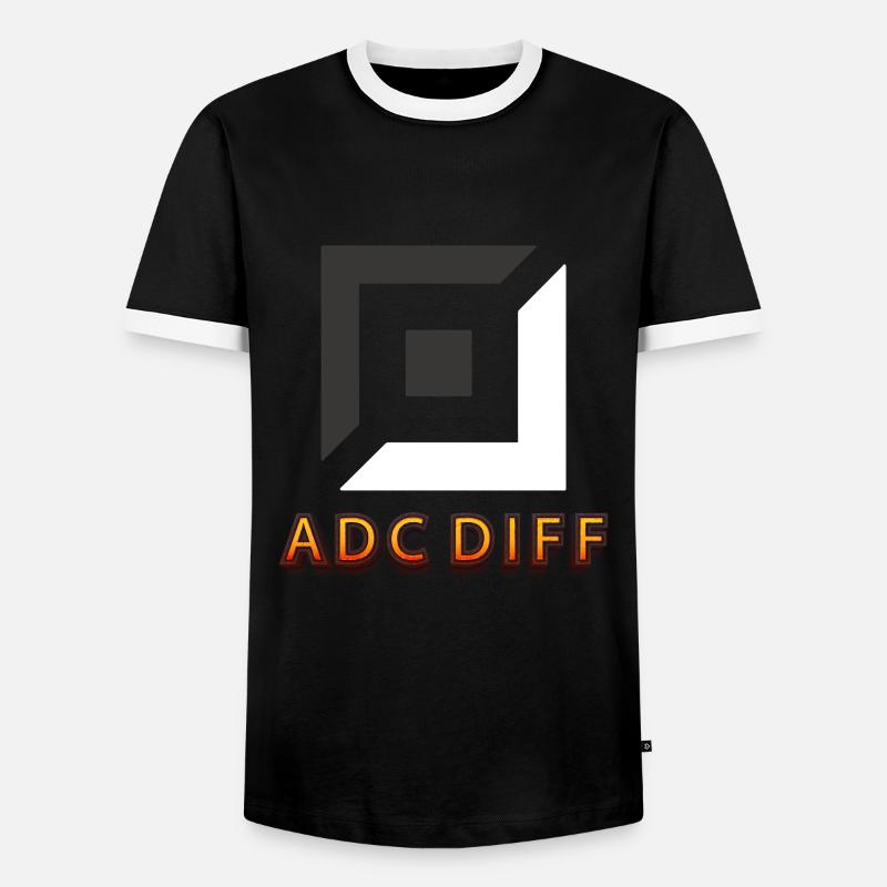 Adc diff Tilter tilted gaming - Männer Kontrast-T-Shirt - Schwarz/Weiß