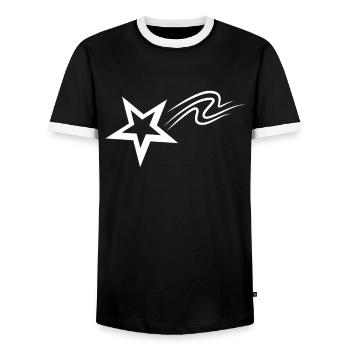 Sternschnuppe Geschenkidee - Männer Kontrast-T-Shirt - Schwarz/Weiß - Vorne - AI Model Female 172 light (172cm) & AI Model Male 178 light (178cm)