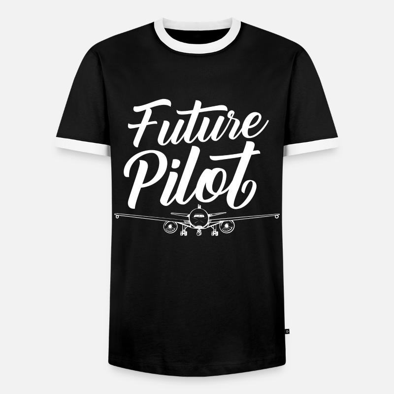 Future Pilot Pilot - Men's Ringer Shirt - black/white