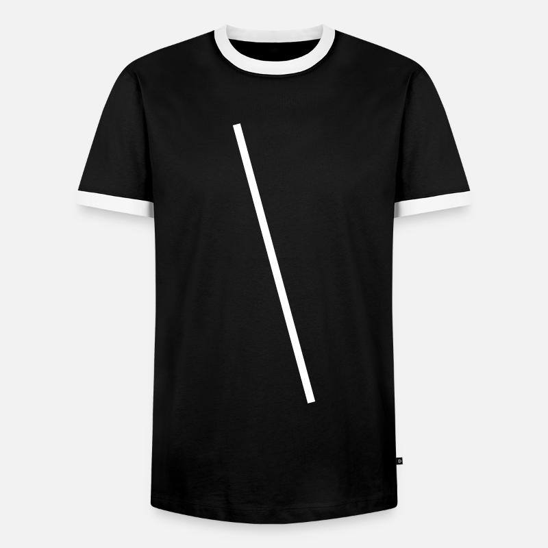 White Simple Design - Men's Ringer Shirt - black/white