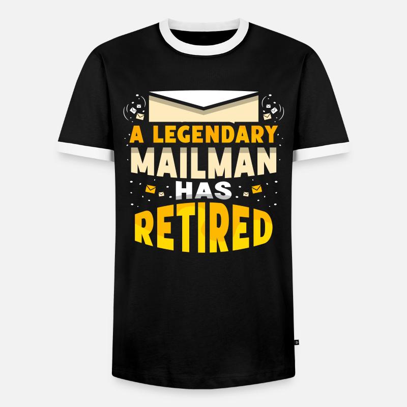 Legendary Postman Retired - Men's Ringer Shirt - black/white