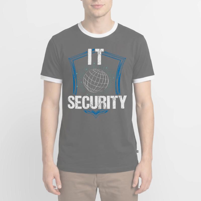 It Security Hack Hacker Hacking Cybersecurity Men's Ringer Shirt