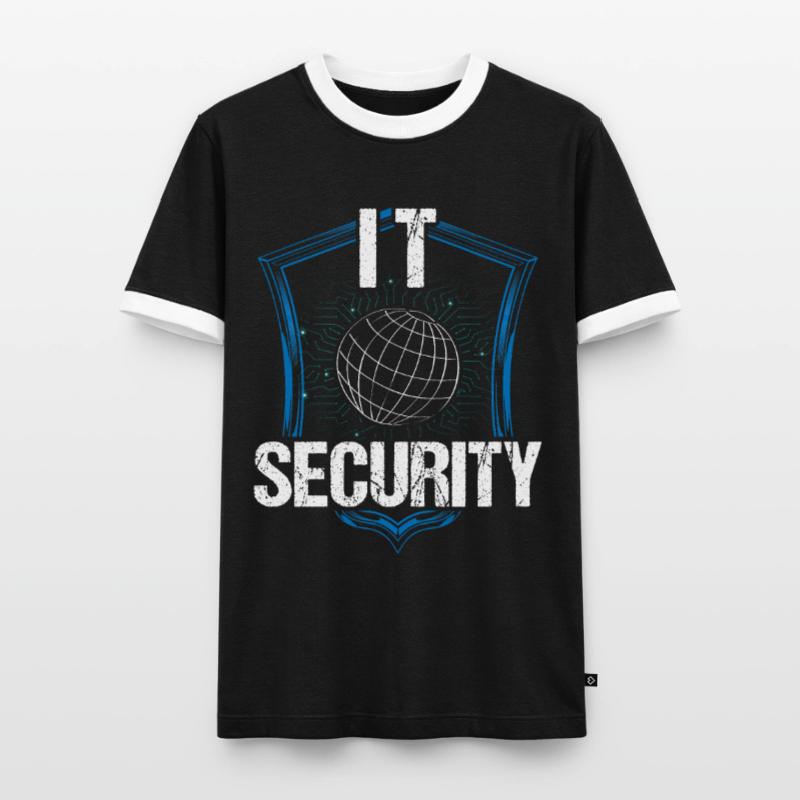 It Security Hack Hacker Hacking Cybersecurity Men's Ringer Shirt