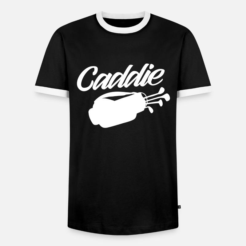 Caddie Golfer Golf Golf Profession - Men's Ringer Shirt - black/white