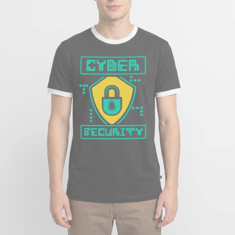Cybersecurity Hack Hacker IT Security Hacking Men's Ringer Shirt