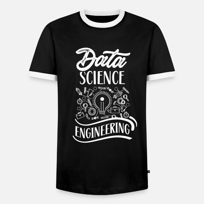Datenwissenschaft Data Science Daten Datenanalyst - Männer Kontrast-T-Shirt - Schwarz/Weiß